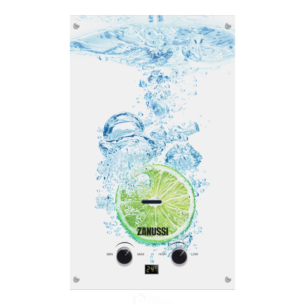 Газовая колонка Zanussi GWH 10 Fonte Glass Lime