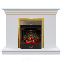 Каминокомплект Хорошие Камины Марс с очагом RealFlame Majestic Lux BR S белый