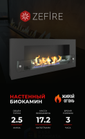 Биокамин Zefire Orion 900 со стемалитом и стеклом