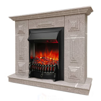 Каминокомплект Хорошие Камины Юпитер с очагом RealFlame Fobos Lux BL S мрамор