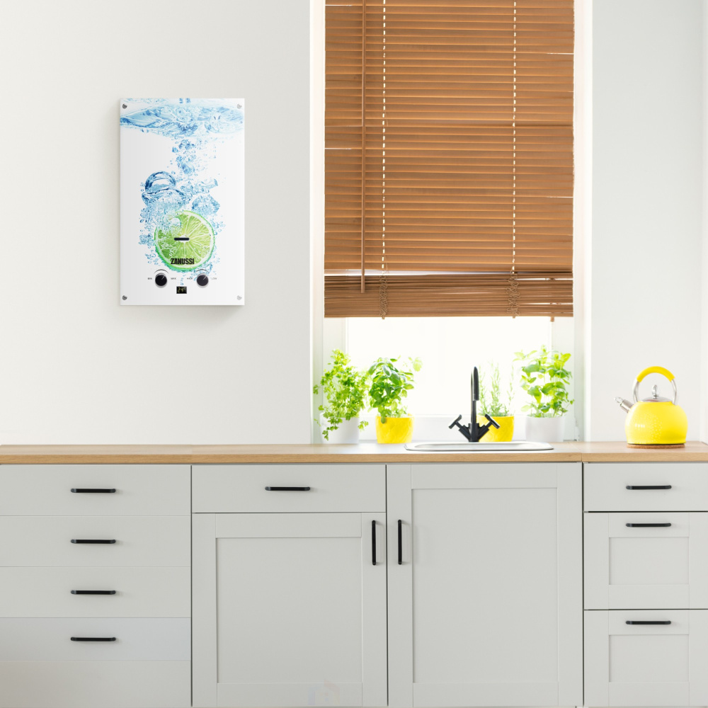Газовая колонка Zanussi GWH 10 Fonte Glass Lime