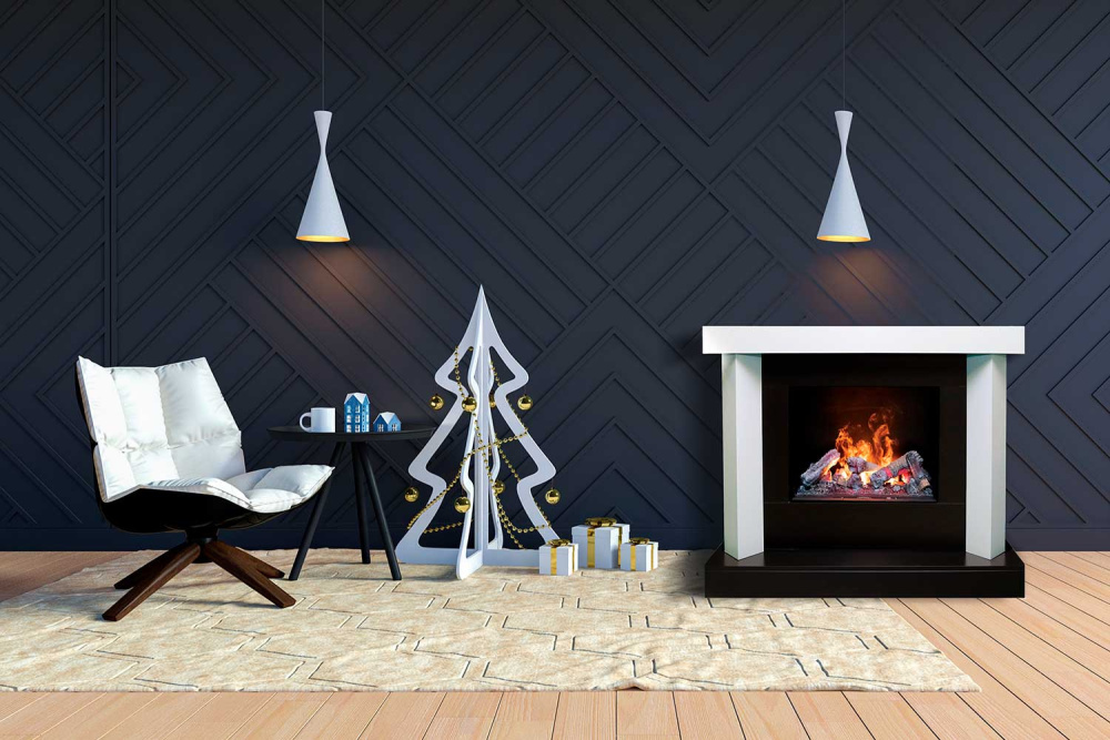 Портал Royal Flame Vancouver - Фактурный белый