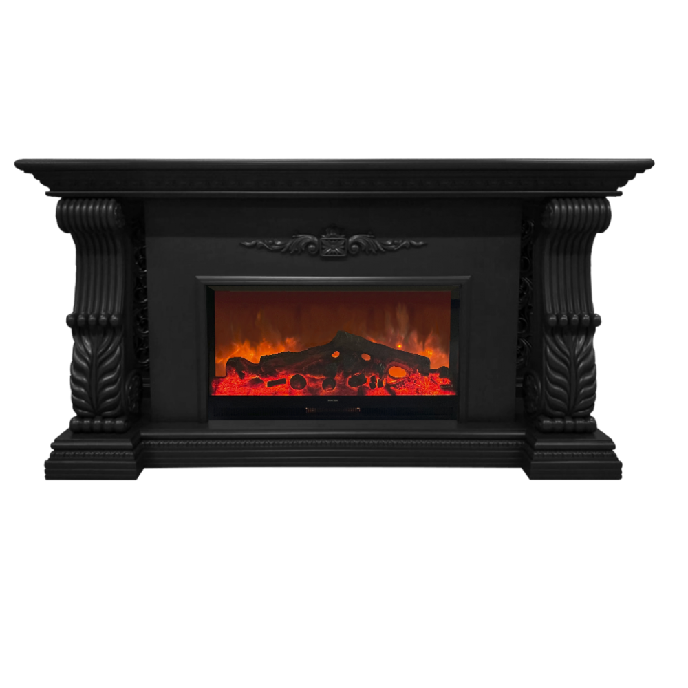 Каминокомплект Glenrich «Сенатор Deluxe» черный