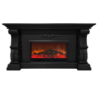 Каминокомплект Glenrich «Сенатор Deluxe» черный