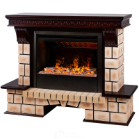 Электрокамин RealFlame  Stone Brick 26 AO с очагом 3D Helios 26 SBG