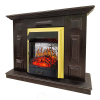 Каминокомплект Хорошие Камины Юпитер с очагом Royal Flame Majestic FX M Brass венге