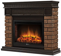 Каминокомплект Electrolux Bricks Wood 30 с очагом EFP/P-3320RLS камень темный, шпон венге
