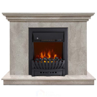 Каминокомплект Хорошие Камины Марс с очагом Royal Flame Aspen Black цемент