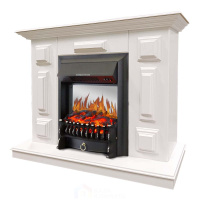 Каминокомплект Хорошие Камины Юпитер с очагом Royal Flame Fobos FX M Black белый
