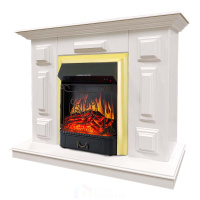 Каминокомплект Хорошие Камины Юпитер с очагом Royal Flame Majestic FX Brass белый