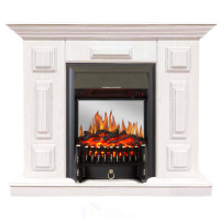 Каминокомплект Хорошие Камины Юпитер с очагом Royal Flame Fobos FX M Black белое дерево