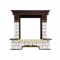 Каминокомплект Dimplex Pierre Luxe - Темный дуб / Белый (Высота 1020мм) с очагом Chesford