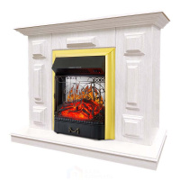 Каминокомплект Хорошие Камины Юпитер с очагом Royal Flame Majestic FX M Brass белое дерево