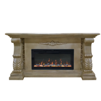 Каминокомплект Glenrich «Сенатор Deluxe Кристал 36» мрамор крем