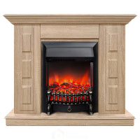Каминокомплект Хорошие Камины Юпитер с очагом RealFlame Fobos Lux Black сосна