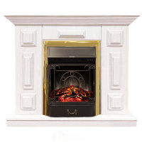 Каминокомплект Хорошие Камины Юпитер с очагом RealFlame Majestic Lux BR S белое дерево