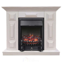 Каминокомплект Хорошие Камины Юпитер с очагом Royal Flame Fobos FX Black белый