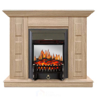 Каминокомплект Хорошие Камины Юпитер с очагом Royal Flame Fobos FX M Black сосна