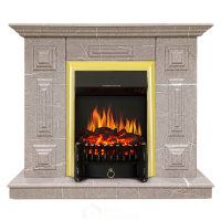 Каминокомплект Хорошие Камины Юпитер с очагом Royal Flame Fobos FX Brass мрамор
