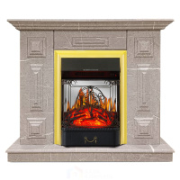 Каминокомплект Хорошие Камины Юпитер с очагом Royal Flame Majestic FX M Brass мрамор
