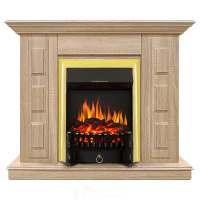 Каминокомплект Хорошие Камины Юпитер с очагом Royal Flame Fobos FX Brass сосна