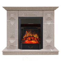 Каминокомплект Хорошие Камины Юпитер с очагом Royal Flame Majestic FX Black мрамор