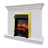 Каминокомплект Хорошие Камины Марс с очагом Royal Flame Fobos FX Brass белый