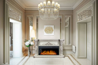 Портал Royal Flame  Windsor - Слоновая кость с темной патиной