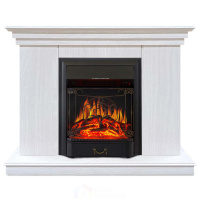 Каминокомплект Хорошие Камины Марс с очагом Royal Flame Majestic FX Black белое дерево