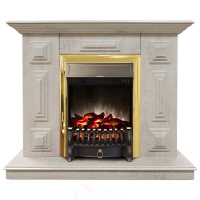 Каминокомплект Хорошие Камины Юпитер с очагом RealFlame Fobos Lux BR S цемент