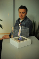 Биокамин Zefire Quant metall белый
