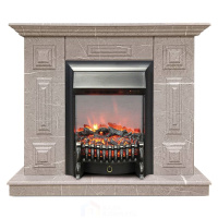 Каминокомплект Хорошие Камины Юпитер с очагом RealFlame Fobos Lux BL S мрамор