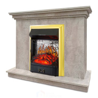 Каминокомплект Хорошие Камины Марс с очагом Royal Flame Majestic FX M Brass цемент