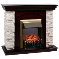 Электрокамин RealFlame  Elford AO с очагом Fobos Lux Brass