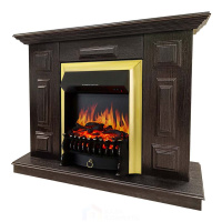Каминокомплект Хорошие Камины Юпитер с очагом Royal Flame Fobos FX Brass венге