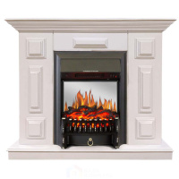 Каминокомплект Хорошие Камины Юпитер с очагом Royal Flame Fobos FX M Black белый