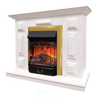 Каминокомплект Хорошие Камины Юпитер с очагом RealFlame Majestic Lux BR S белое дерево