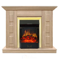 Каминокомплект Хорошие Камины Юпитер с очагом Royal Flame Majestic FX Brass сосна