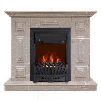 Каминокомплект Хорошие Камины Юпитер с очагом Royal Flame Aspen Black мрамор
