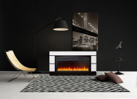 Каминокомплект Royal Flame Modern - Белый с черным (Глубина 300 мм) с очагом 5D V-ART 40