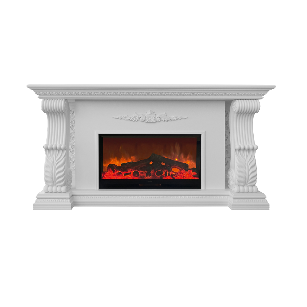 Каминокомплект Glenrich «Сенатор Deluxe» белый