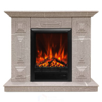 Каминокомплект Хорошие Камины Юпитер с очагом RealFlame Eugene мрамор