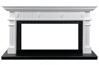 Каминокомплект Royal Flame Carlyle - Белый с черным с очагом Vision 42 LED