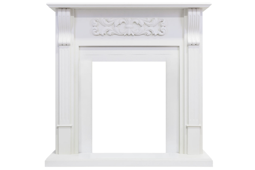 Каминокомплект Royal Flame Venice - Фактурный белый с очагом Aspen Gold