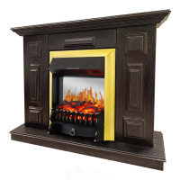 Каминокомплект Хорошие Камины Юпитер с очагом Royal Flame Fobos FX M Brass венге