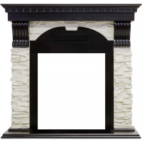Каминокомплект Royal Flame Dublin - Венге / Сланец белый с очагом Fobos FX Black
