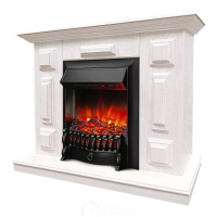Каминокомплект Хорошие Камины Юпитер с очагом RealFlame Fobos Lux BL S белое дерево