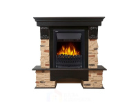 Портал Firelight Pietra Classic камень сланец натуральный, шпон темный дуб