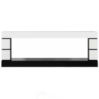 Каминокомплект Royal Flame Modern - Белый с черным с очагом Vision 60 LOG LED