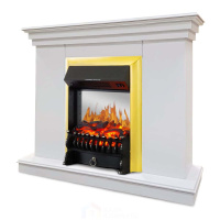Каминокомплект Хорошие Камины Марс с очагом Royal Flame Fobos FX M Brass белый
